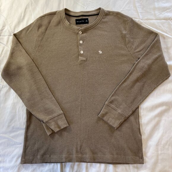 Abercrombie & Fitch Other - Abercombie & Fitch | Men's Tan Long Underwear Style Shirt w/ Buttons | Size XL